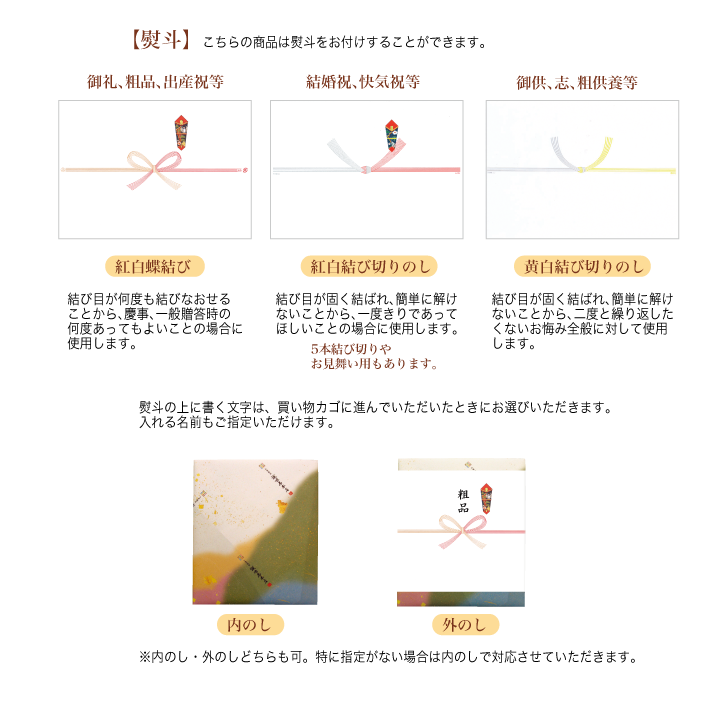 熨斗・包装について