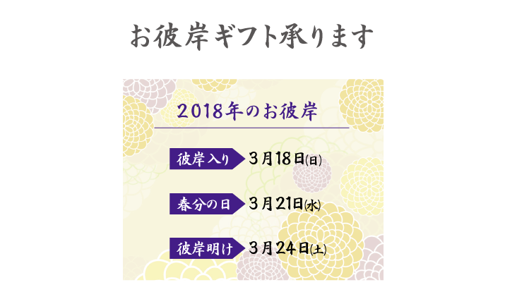 お彼岸ギフト